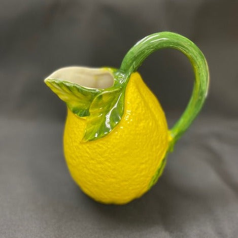 イタリア製 食器 陶器製 レモン ジャグ 水差し ピッチャー カラフェ 約800cc　レモン